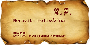 Moravitz Polixéna névjegykártya